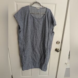 Eileen Fisher Organic Linen Cap Sleeve Dress